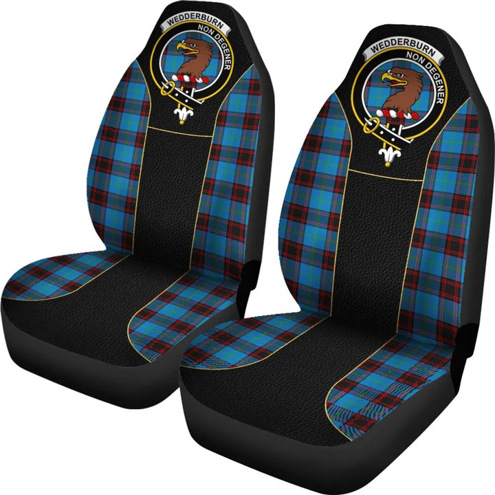 Scottish Wedderburn Clan Crest Tartan Car Seat Covers - Special Style 2