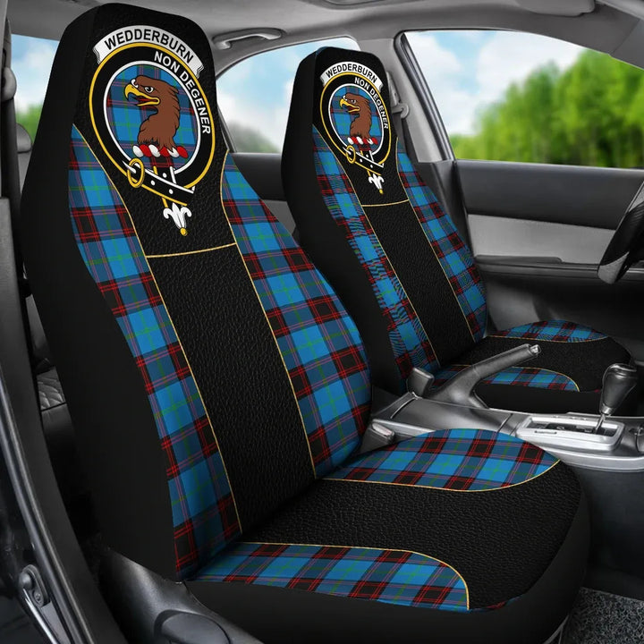 Scottish Wedderburn Clan Crest Tartan Car Seat Covers - Special Style 3