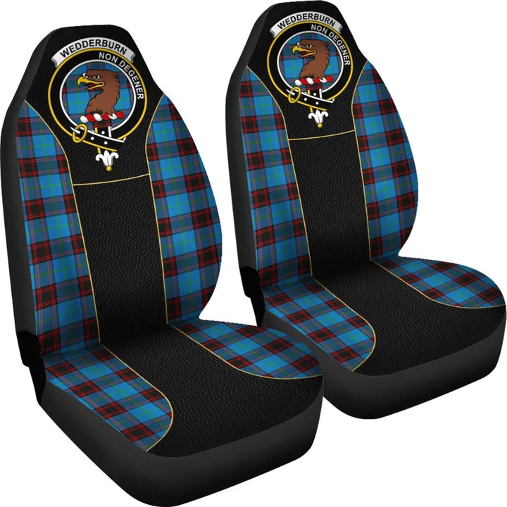 Scottish Wedderburn Clan Crest Tartan Car Seat Covers - Special Style 4