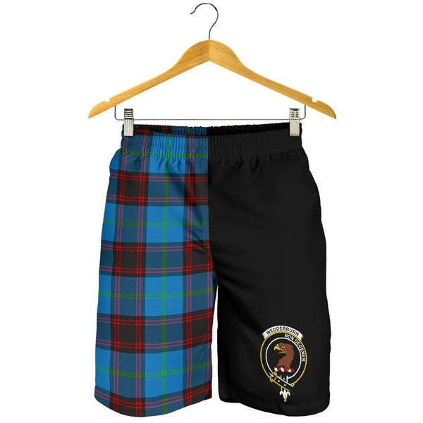 Scottish Wedderburn Clan Crest Tartan Half of Me Men's Shorts