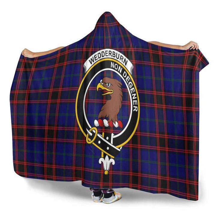 Scottish Wedderburn Clan Crest Tartan Hooded Blanket Tartan Plaid 3