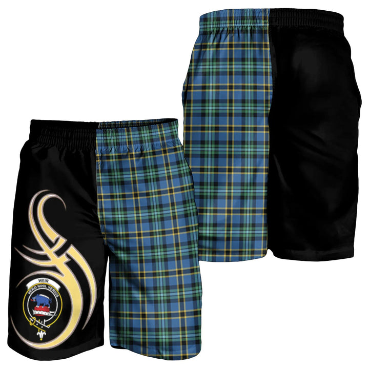 Scottish Weir Ancient Clan Crest Tartan Believe in Me Men's Shorts