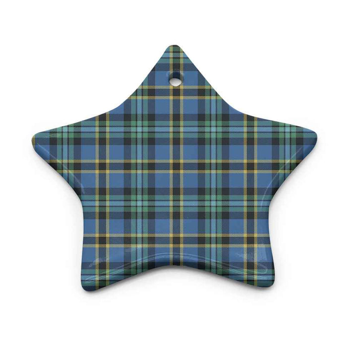 Scottish Weir Ancient Clan Tartan Ceramic Ornament Star Shape Tartan Plaid