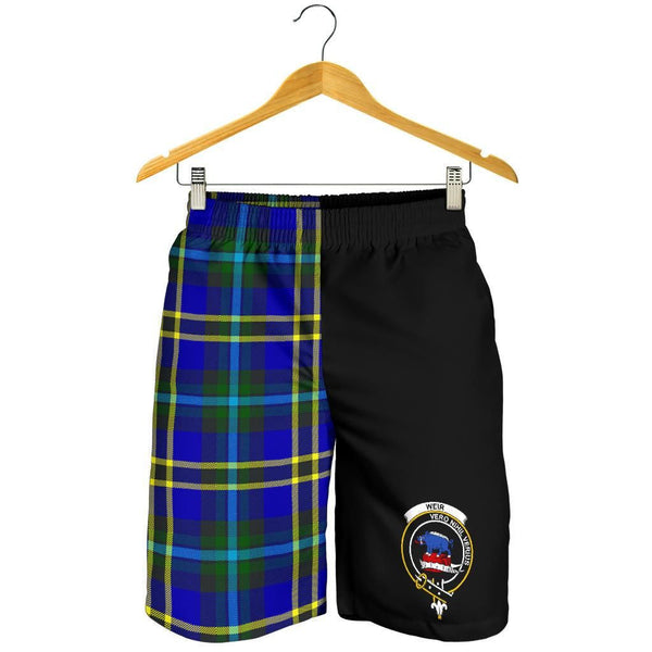 Scottish Weir Clan Crest Tartan Half of Me Men's Shorts