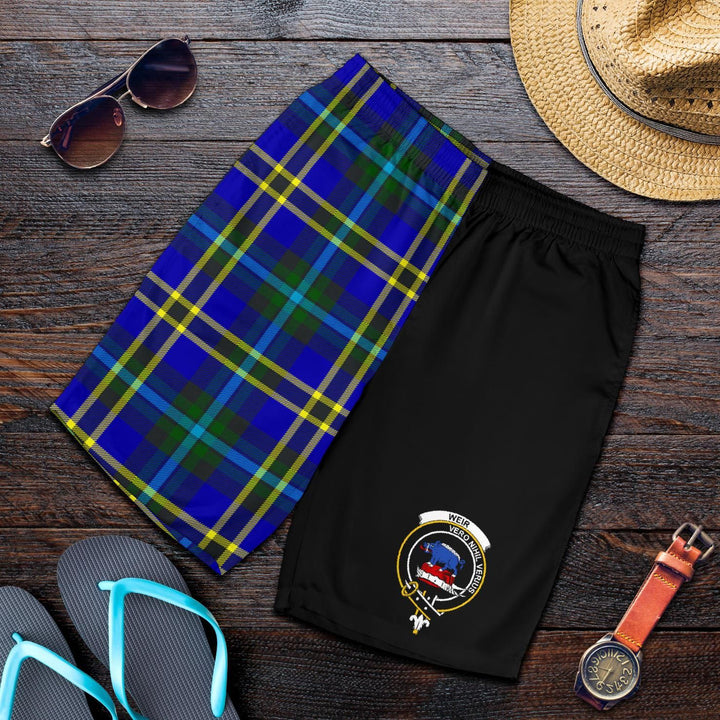 Scottish Weir Clan Crest Tartan Half of Me Men's Shorts