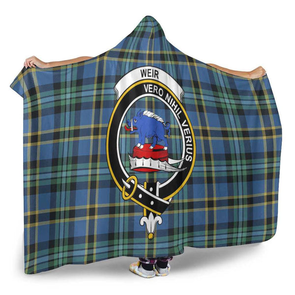 Scottish Weir Clan Crest Tartan Hooded Blanket Tartan Plaid 2