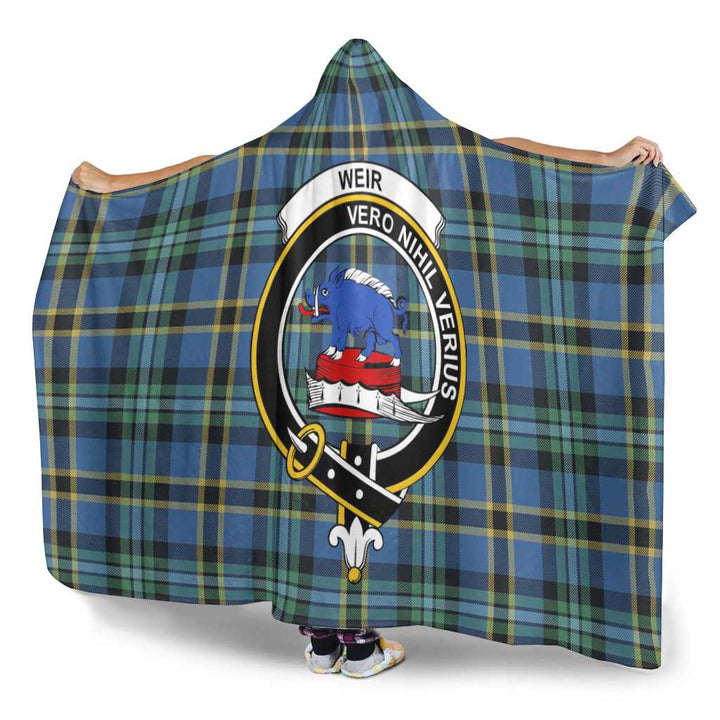 Scottish Weir Clan Crest Tartan Hooded Blanket Tartan Plaid 3