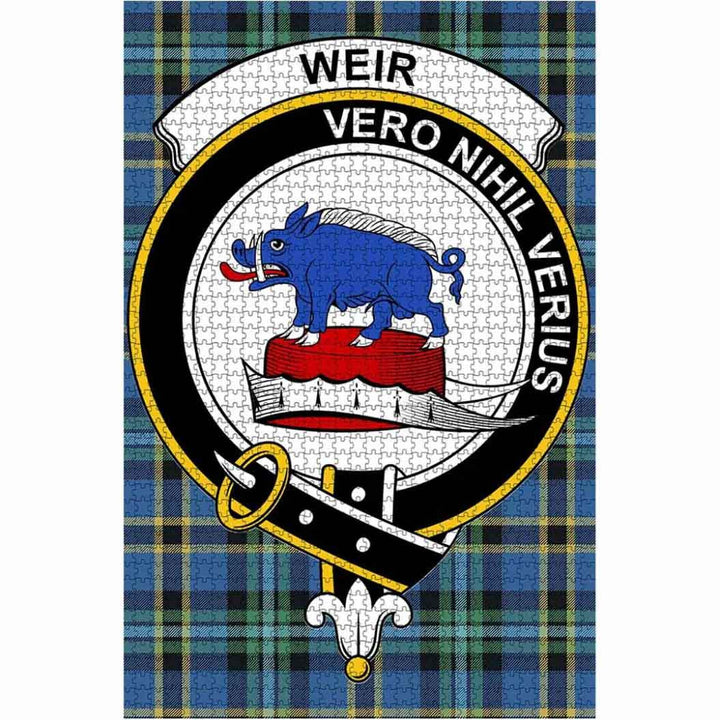 Scottish Weir Clan Crest Tartan Jigsaw Puzzle 1