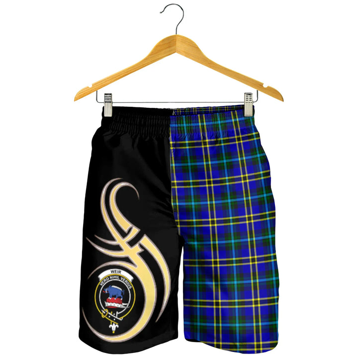 Scottish Weir Modern Clan Crest Tartan Believe in Me Men's Shorts