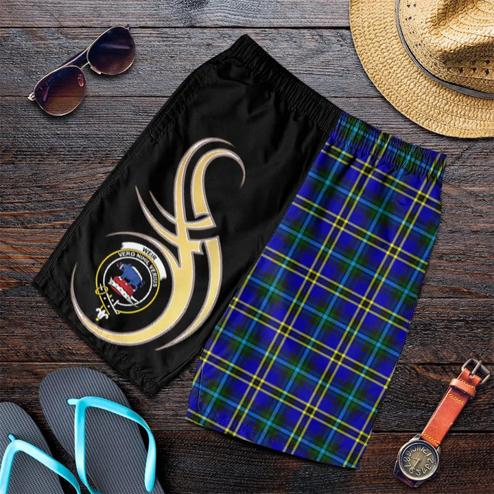 Scottish Weir Modern Clan Crest Tartan Believe in Me Men's Shorts