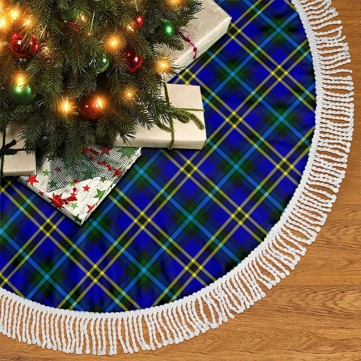 Scottish Weir Modern Clan Tartan Christmas Tree Skirt Tassels 2 Tartan Plaid