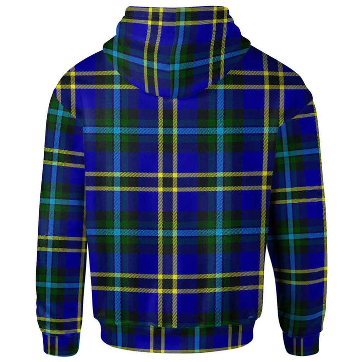Scottish Weir Modern Clan Tartan Hoodie Back Side Tartan Plaid