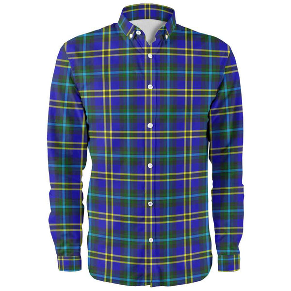 Scottish Weir Modern Clan Tartan Long Sleeve Shirt Front Side Tartan Plaid