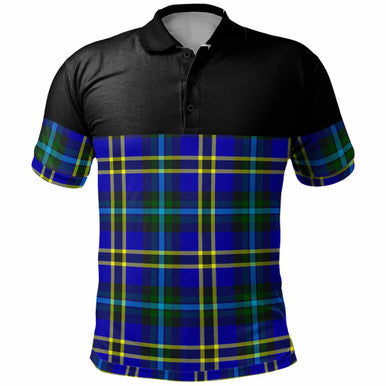 Scottish Weir Modern Clan Tartan Polo Shirt - Horizontal Style Front Side Tartan Plaid