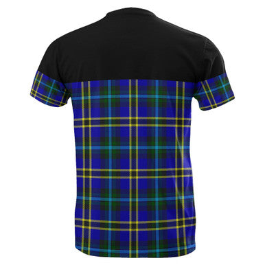 Scottish Weir Modern Clan Tartan T-Shirt Horizontal Style Back Side Tartan Plaid