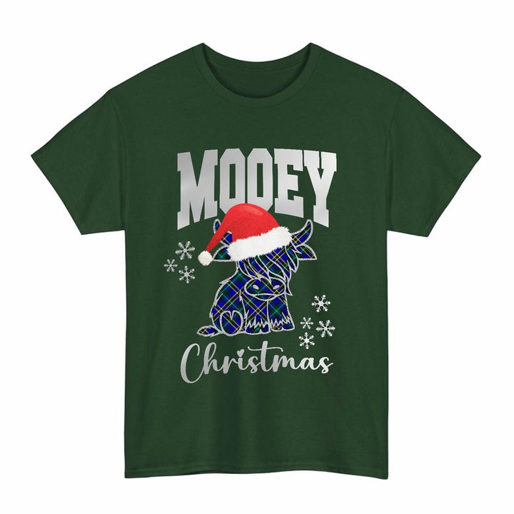 Scottish Weir Modern Clan Tartan T-Shirt - Mooey Christmas Tartan Plaid Forest Green Color