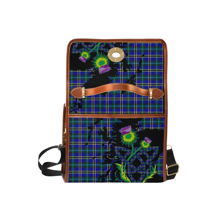 Scottish Weir Modern Clan Tartan Waterproof Canvas Bag With Thistle Tartan Plaid 6