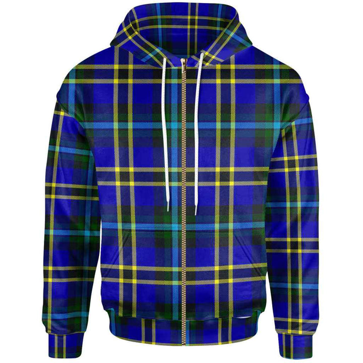 Scottish Weir Modern Clan Tartan Hoodie Zip Tartan Plaid