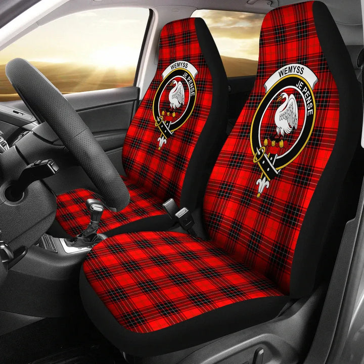 Scottish Wemyss Clan Crest Tartan Car Seat Covers 2