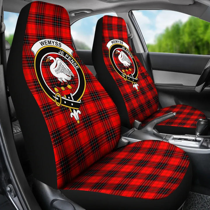 Scottish Wemyss Clan Crest Tartan Car Seat Covers 3