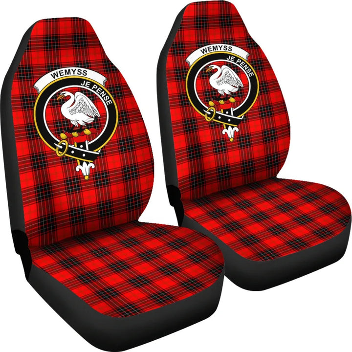Scottish Wemyss Clan Crest Tartan Car Seat Covers 4