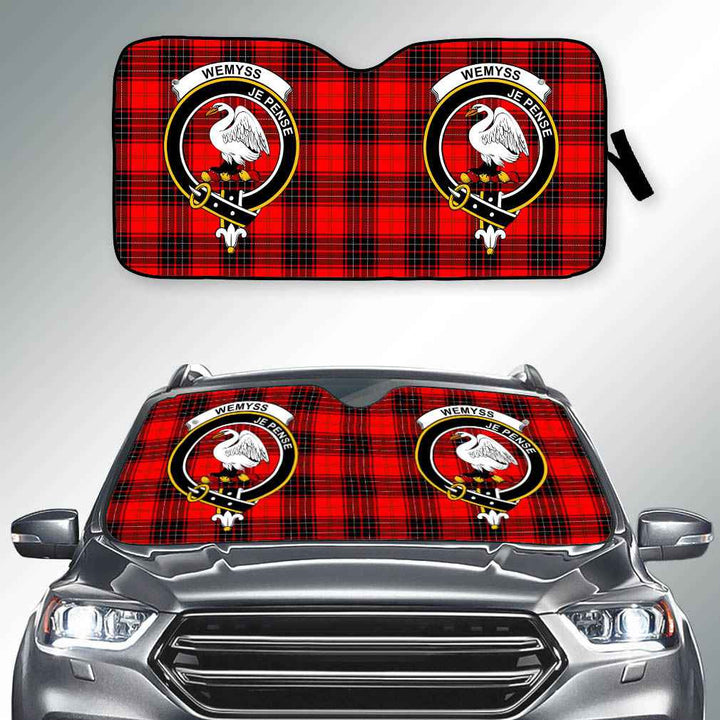 Scottish Wemyss Clan Crest Tartan Car Windshield Sun Shade Tartan Plaid 2