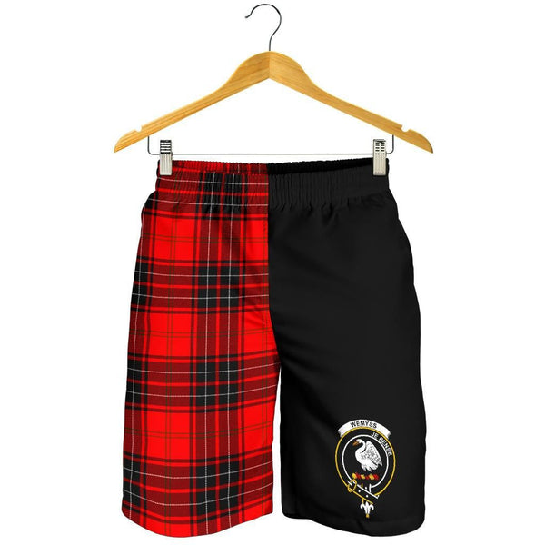 Scottish Wemyss Clan Crest Tartan Half of Me Men's Shorts