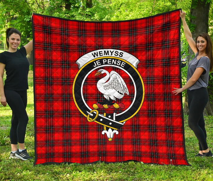 Scottish Wemyss Modern Clan Crest Tartan Quilt Tartan Plaid 1