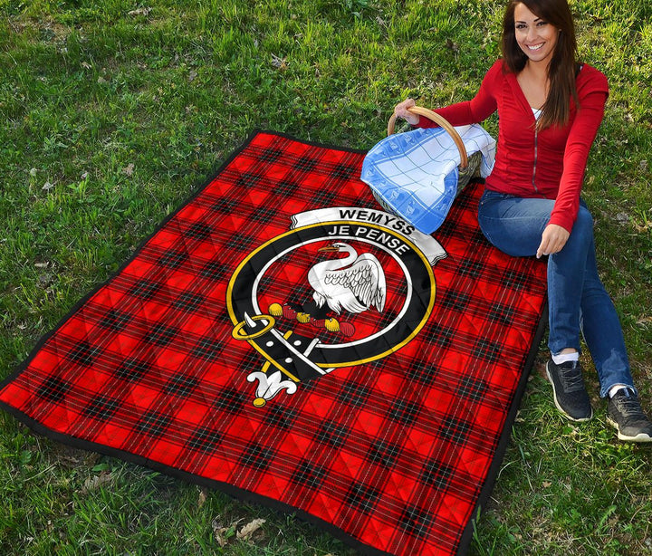 Scottish Wemyss Modern Clan Crest Tartan Quilt Tartan Plaid 4