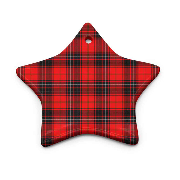 Scottish Wemyss Modern Clan Tartan Ceramic Ornament Star Shape Tartan Plaid