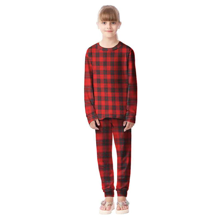 Scottish Wemyss Modern Clan Tartan Pajama Set Kid Front Side Tartan Plaid