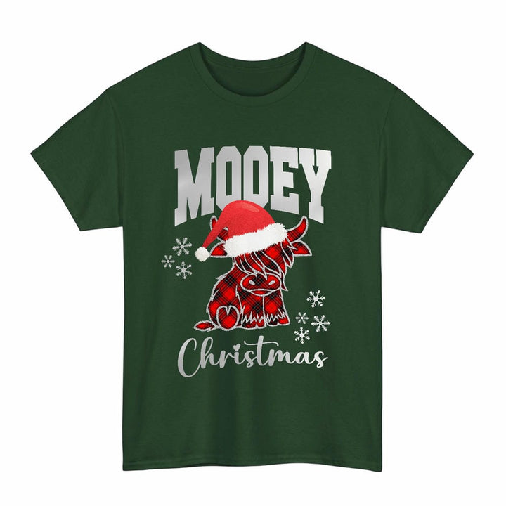 Scottish Wemyss Modern Clan Tartan T-Shirt - Mooey Christmas Tartan Plaid Forest Green Color