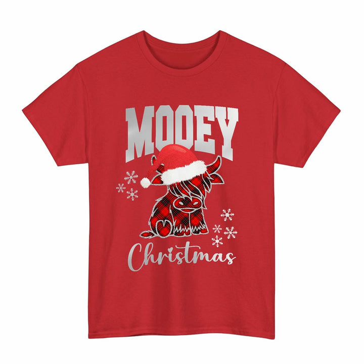 Scottish Wemyss Modern Clan Tartan T-Shirt - Mooey Christmas Tartan Plaid Red Color