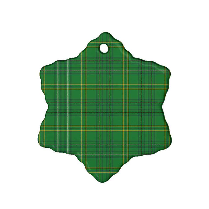 Scottish Wexford County Clan Tartan Ceramic Ornament Snow Flake Shape Tartan Plaid