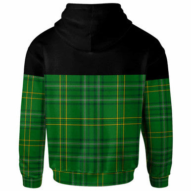 Scottish Wexford County Clan Tartan Hoodie - Horizontal Style Back Side Tartan Plaid