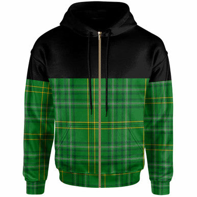 Scottish Wexford County Clan Tartan Hoodie - Horizontal Style Zip Tartan Plaid