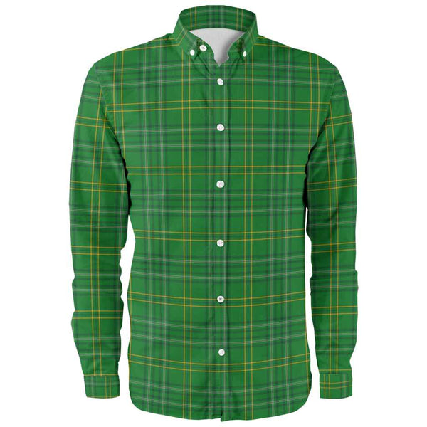 Scottish Wexford County Clan Tartan Long Sleeve Shirt Front Side Tartan Plaid