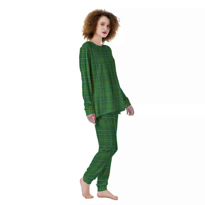 Scottish Wexford County Clan Tartan Pajama Set Women Front Side Tartan Plaid