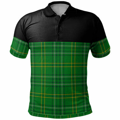 Scottish Wexford County Clan Tartan Polo Shirt - Horizontal Style Front Side Tartan Plaid