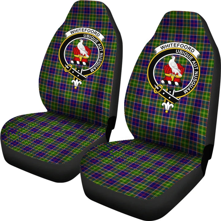 Scottish Whitefoord Clan Crest Tartan Car Seat Covers 1