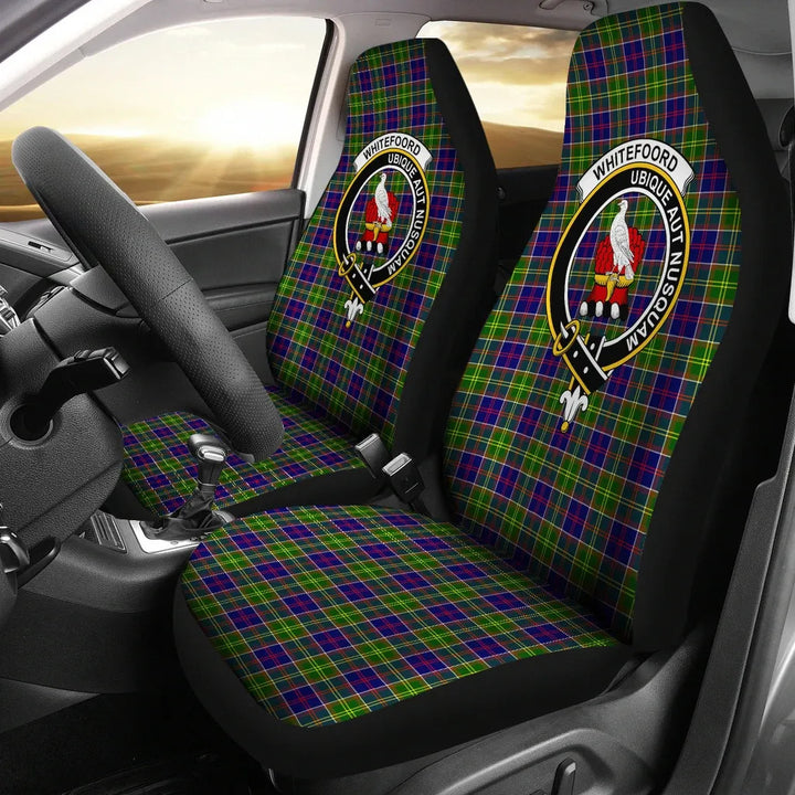 Scottish Whitefoord Clan Crest Tartan Car Seat Covers 2