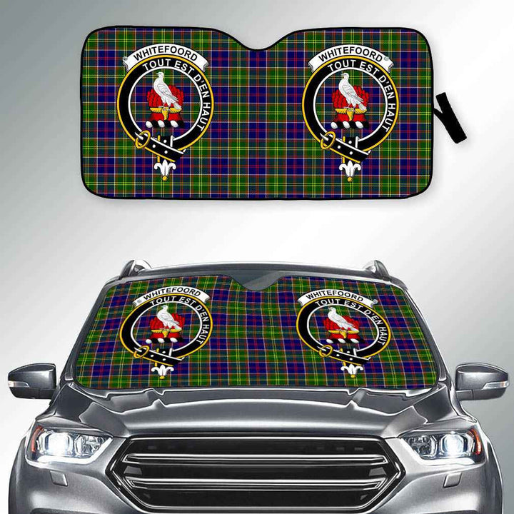 Scottish Whiteford Clan Crest Tartan Car Windshield Sun Shade Tartan Plaid 2