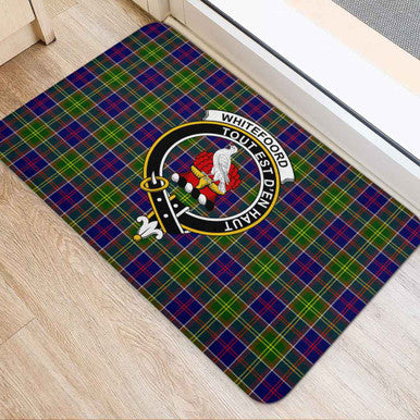 Scottish Whiteford Clan Crest Tartan Door Mat Tartan Plaid 2