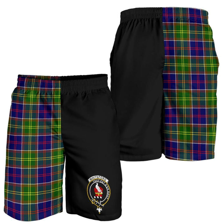 Scottish Whiteford Clan Crest Tartan Half of Me Men's Shorts