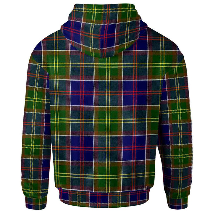 Scottish Whiteford Clan Crest Tartan Hoodie Back Side Tartan Plaid