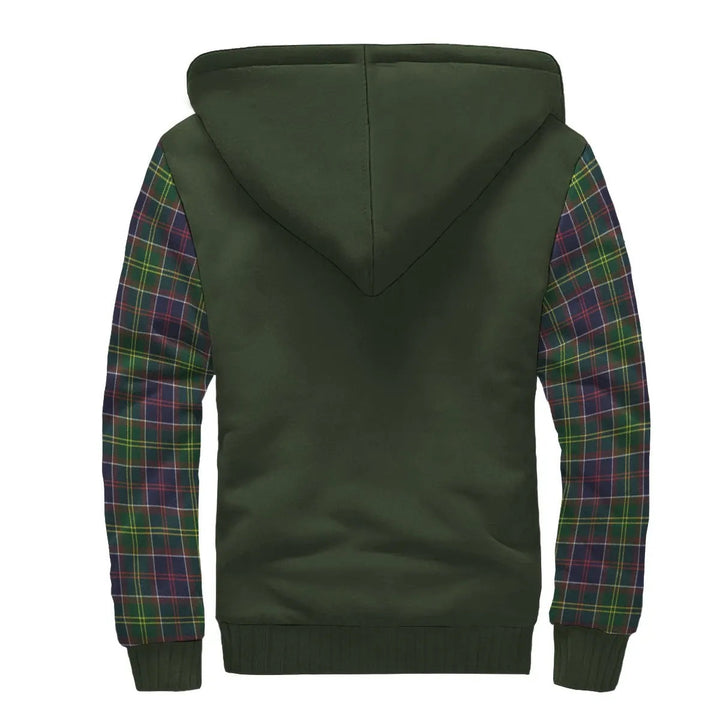 Scottish Whiteford Clan Crest Tartan Plaid Sleeve Sherpa Hoodie