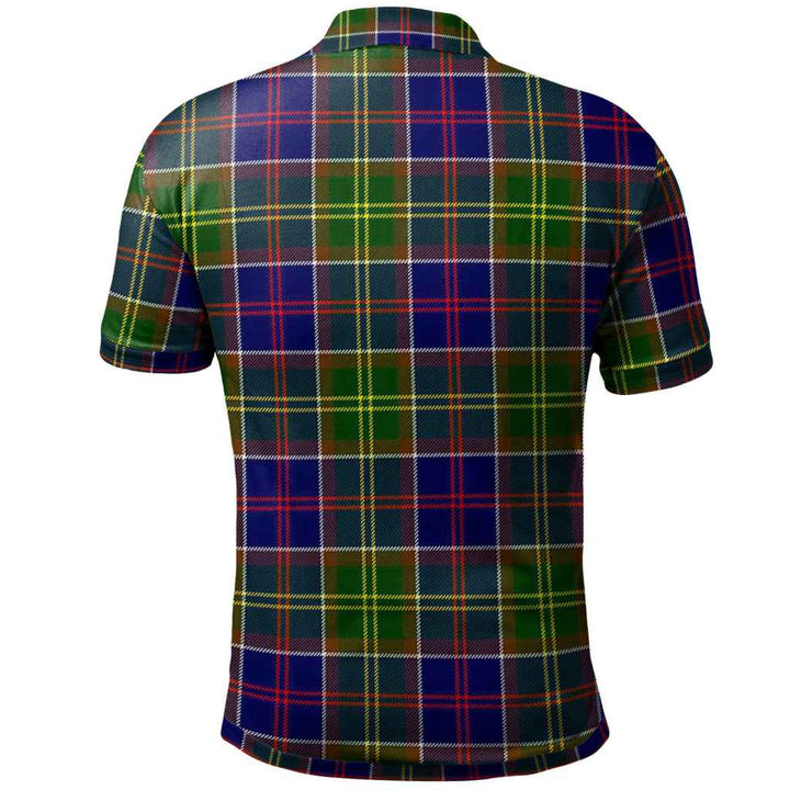 Scottish Whiteford Clan Crest Tartan Polo Shirt Back Side Tartan Plaid