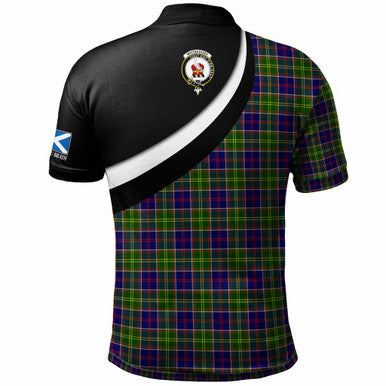 Scottish Whiteford Clan Crest Tartan Polo Shirt - Scotland Forever Style Back Side Tartan Plaid
