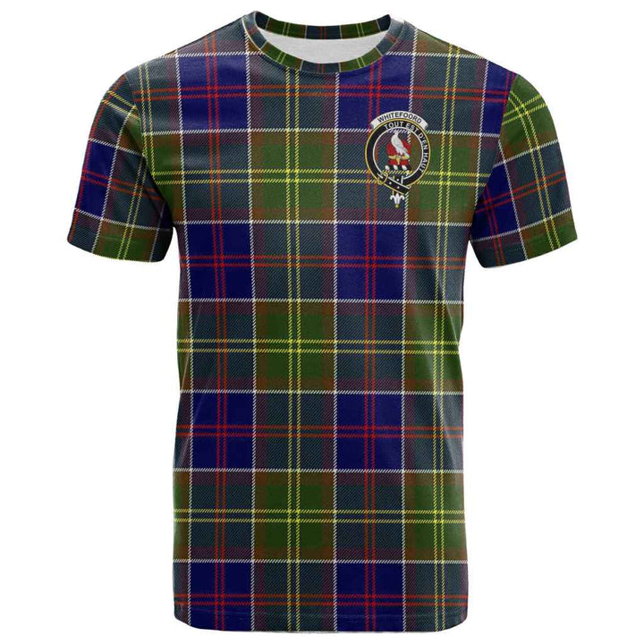 Scottish Whiteford Clan Crest Tartan T-Shirt Front Side Tartan Plaid