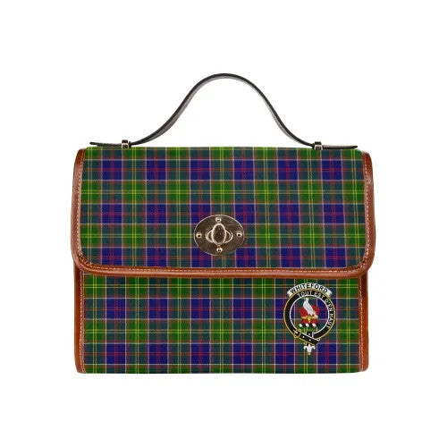 Scottish Whiteford Clan Crest Tartan Waterproof Canvas Bag Tartan Plaid 1